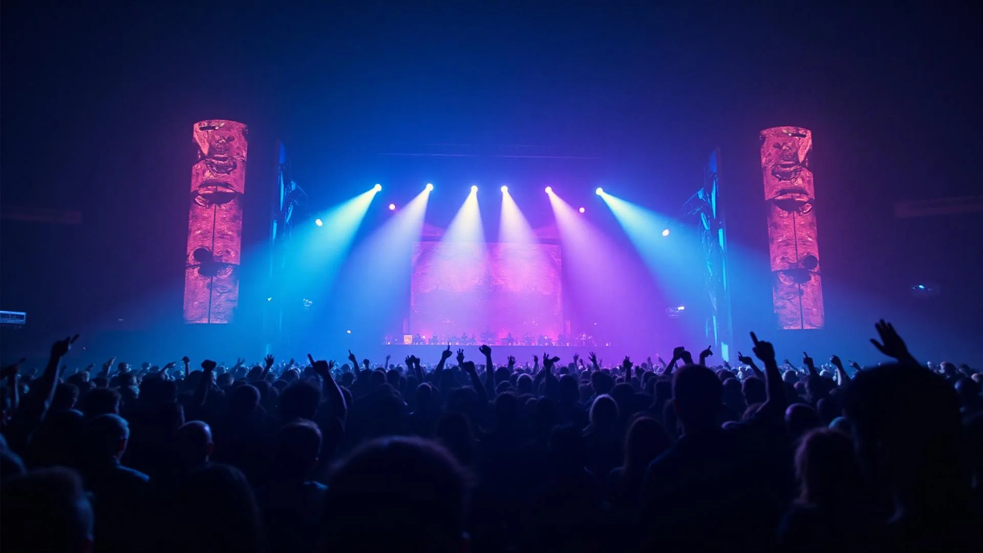 Concert atmosphere with stage lights